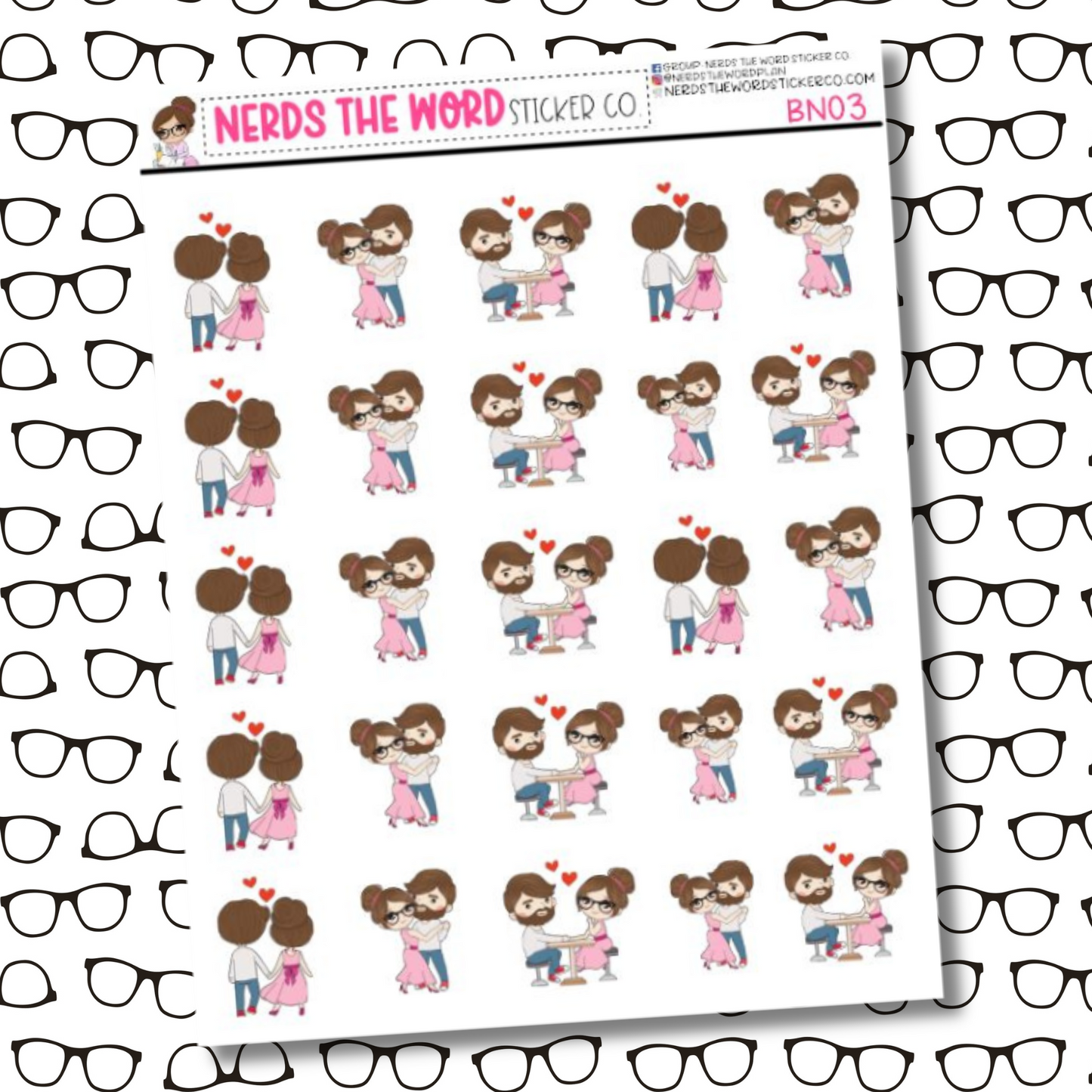 Bill & Nora Date Night Sticker Sheet