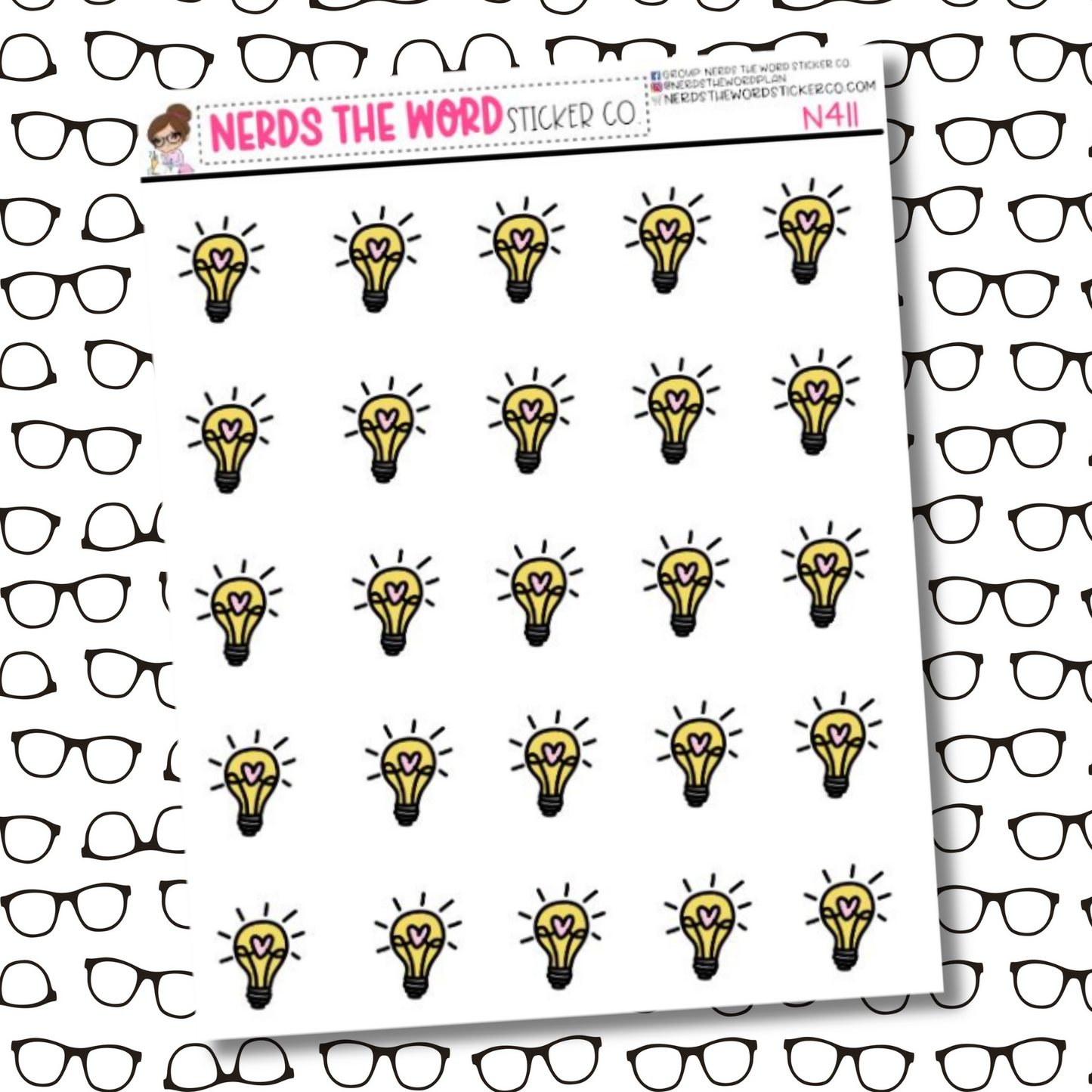 Light (Power) Icon Sticker Sheet