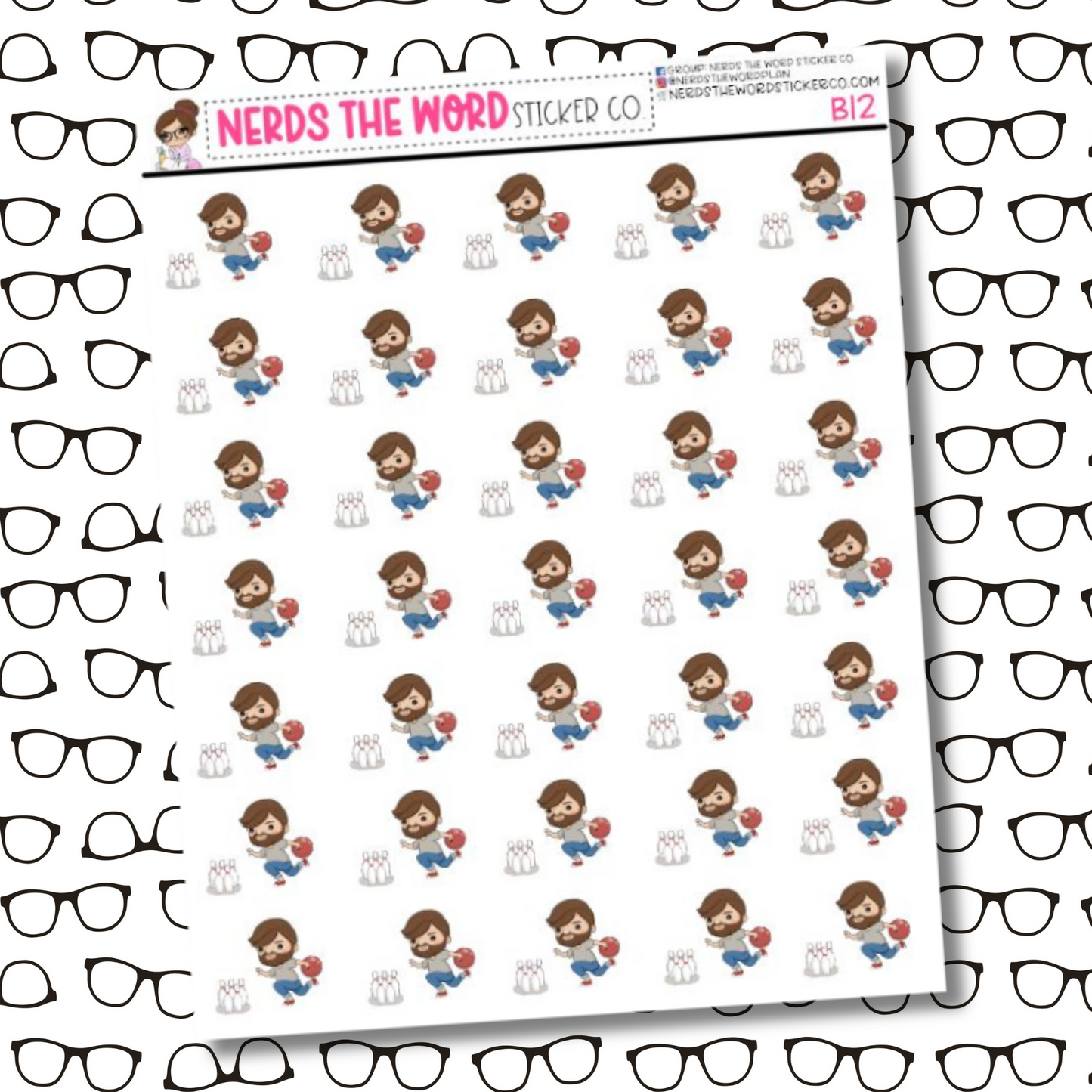 Bill Bowling Sticker Sheet
