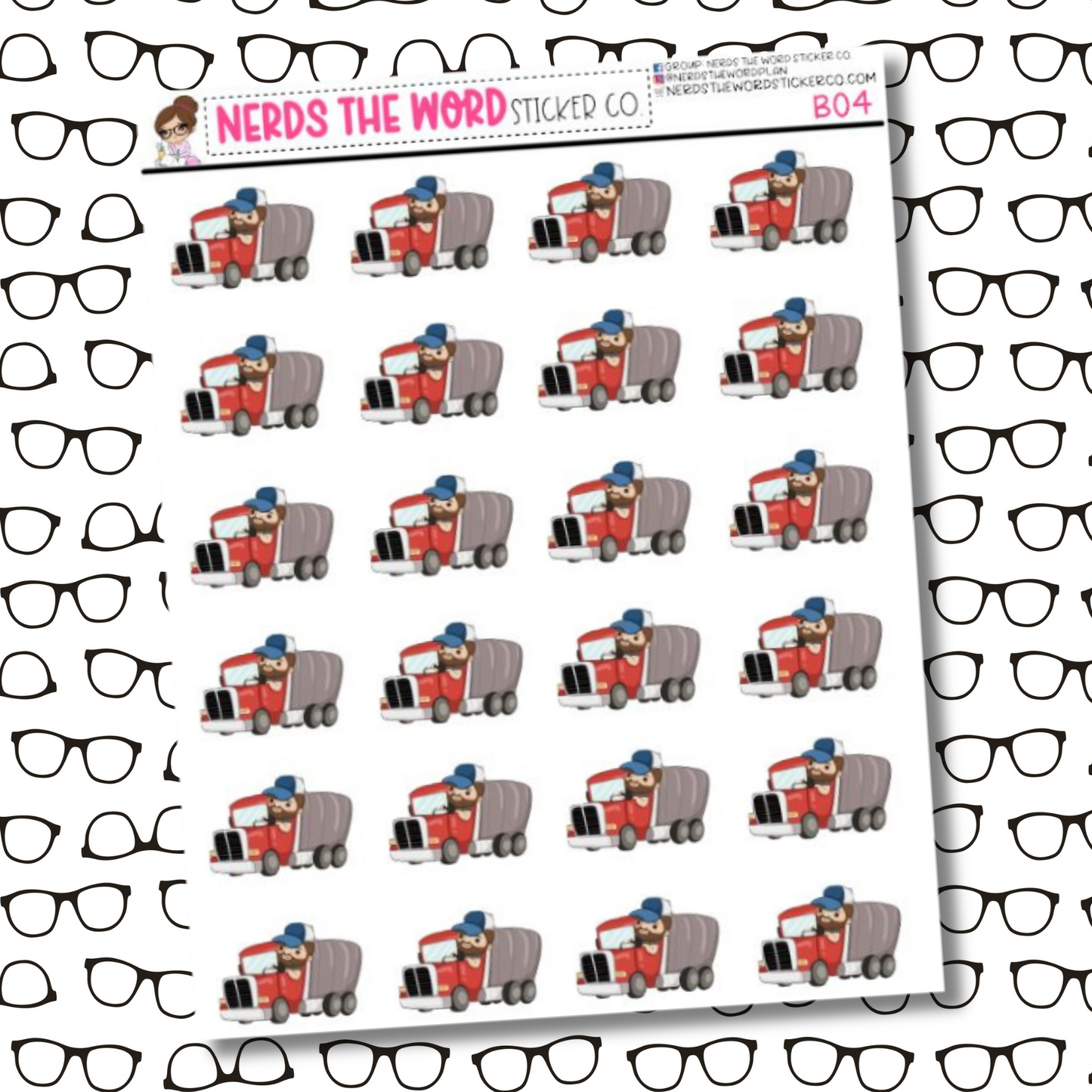 Bill Trucker Sticker Sheet