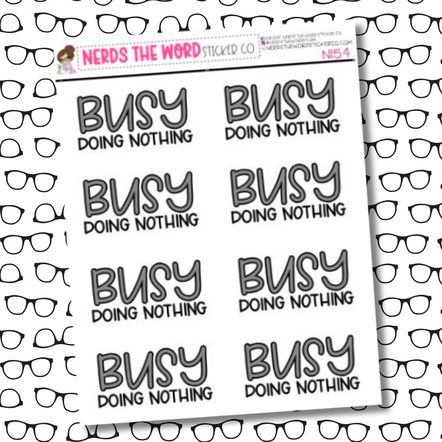 Busy, Doing Nothing Snarky Planner Stickers