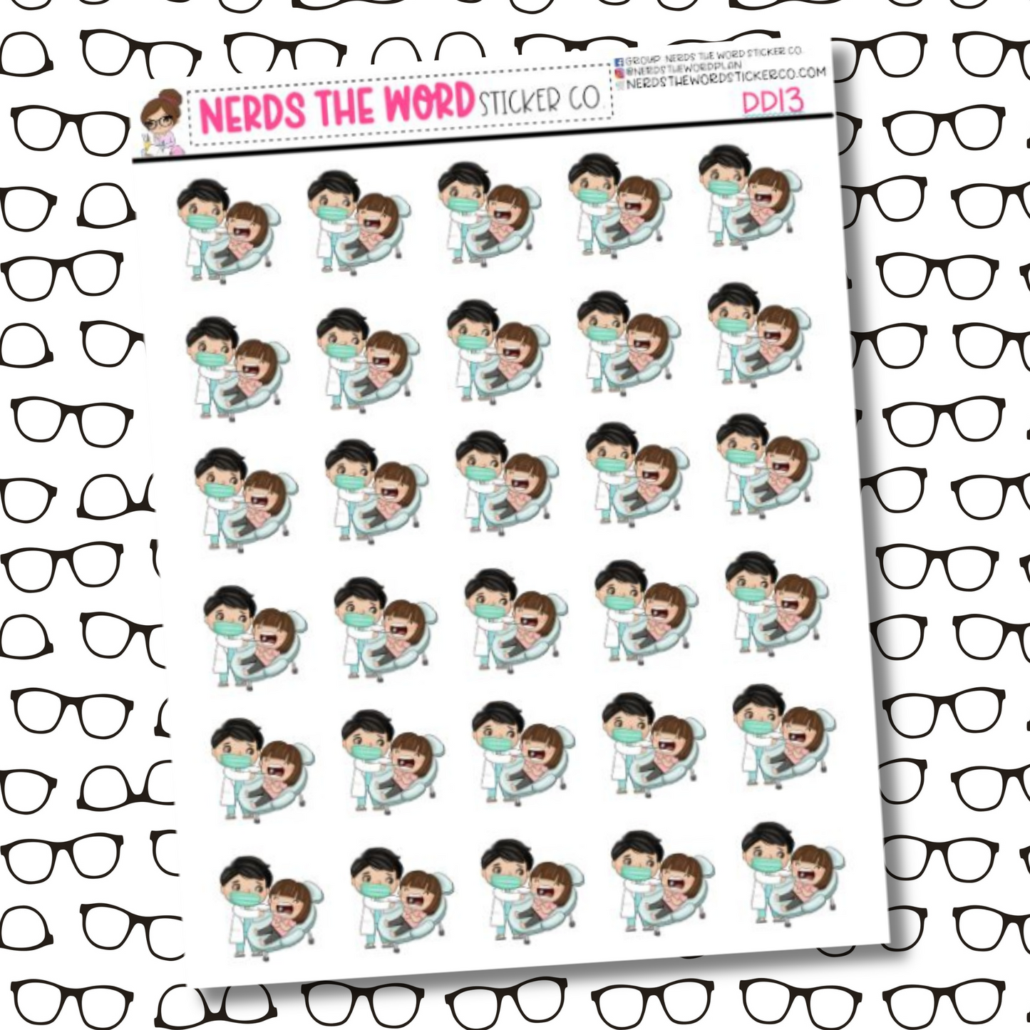 Dentist Dee Character Sticker Sheet