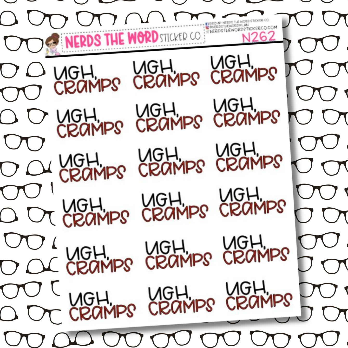Ugh, Cramps Sticker Sheet