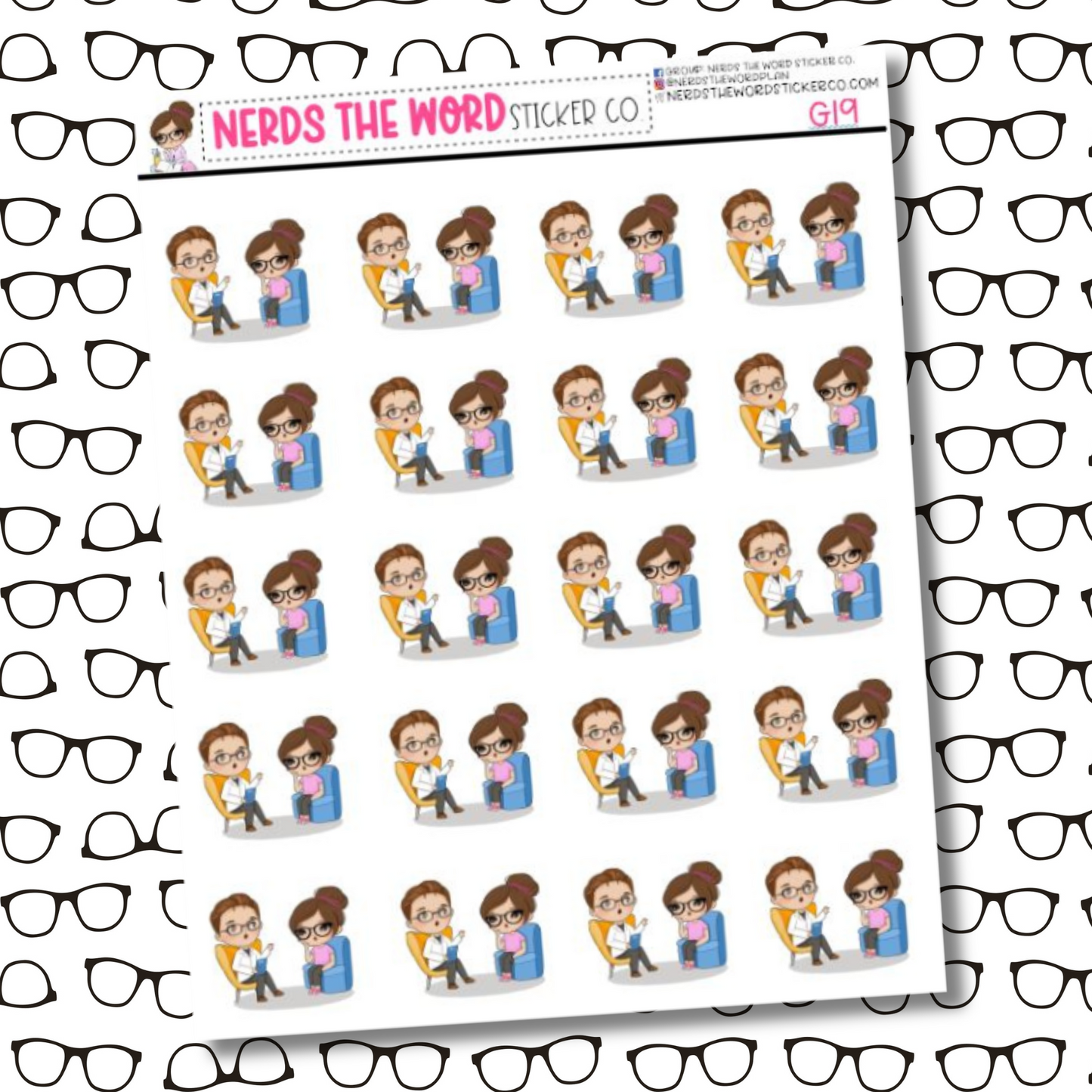 Nora Therapy Character Sticker Sheet