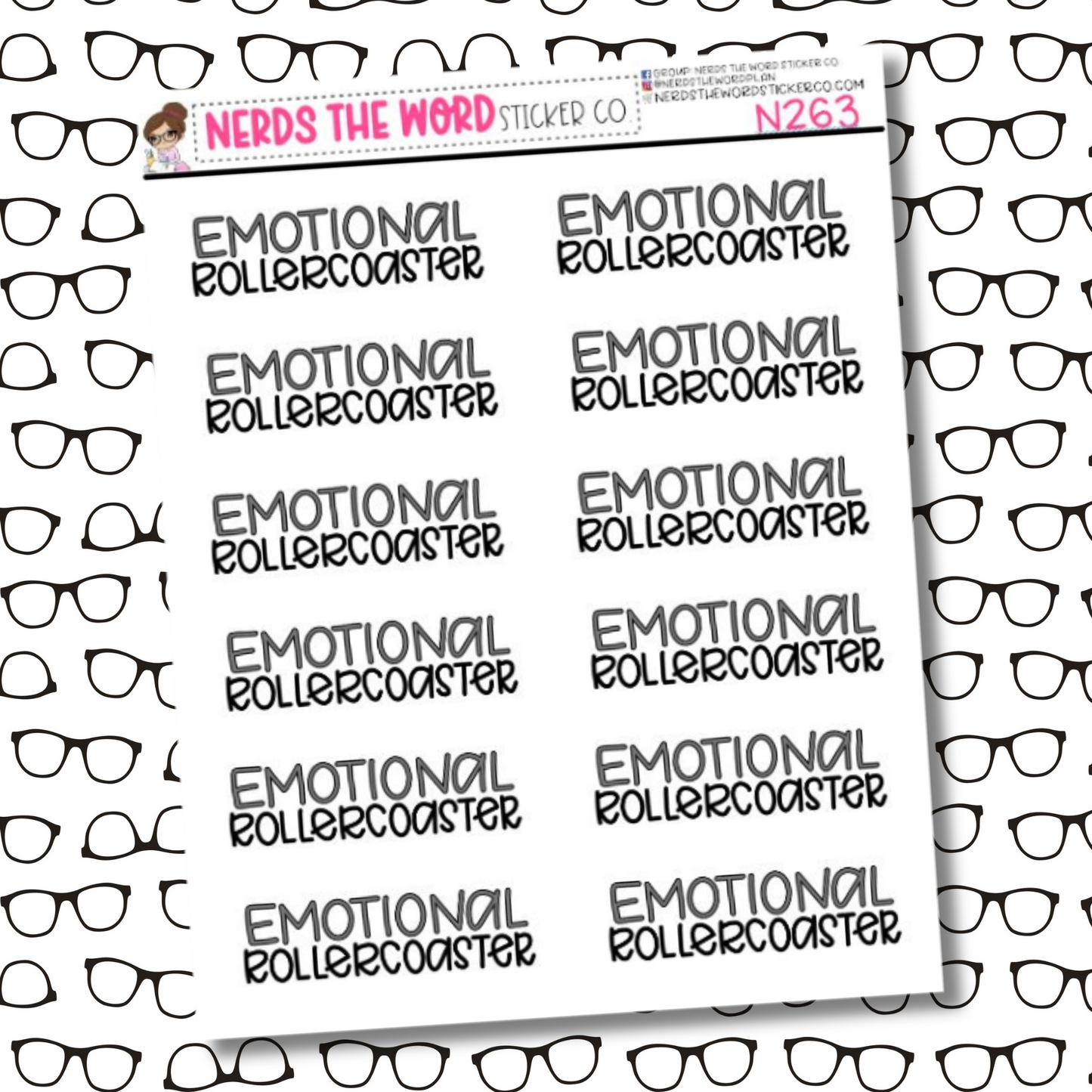 Emotional Rollercoaster Sticker Sheet