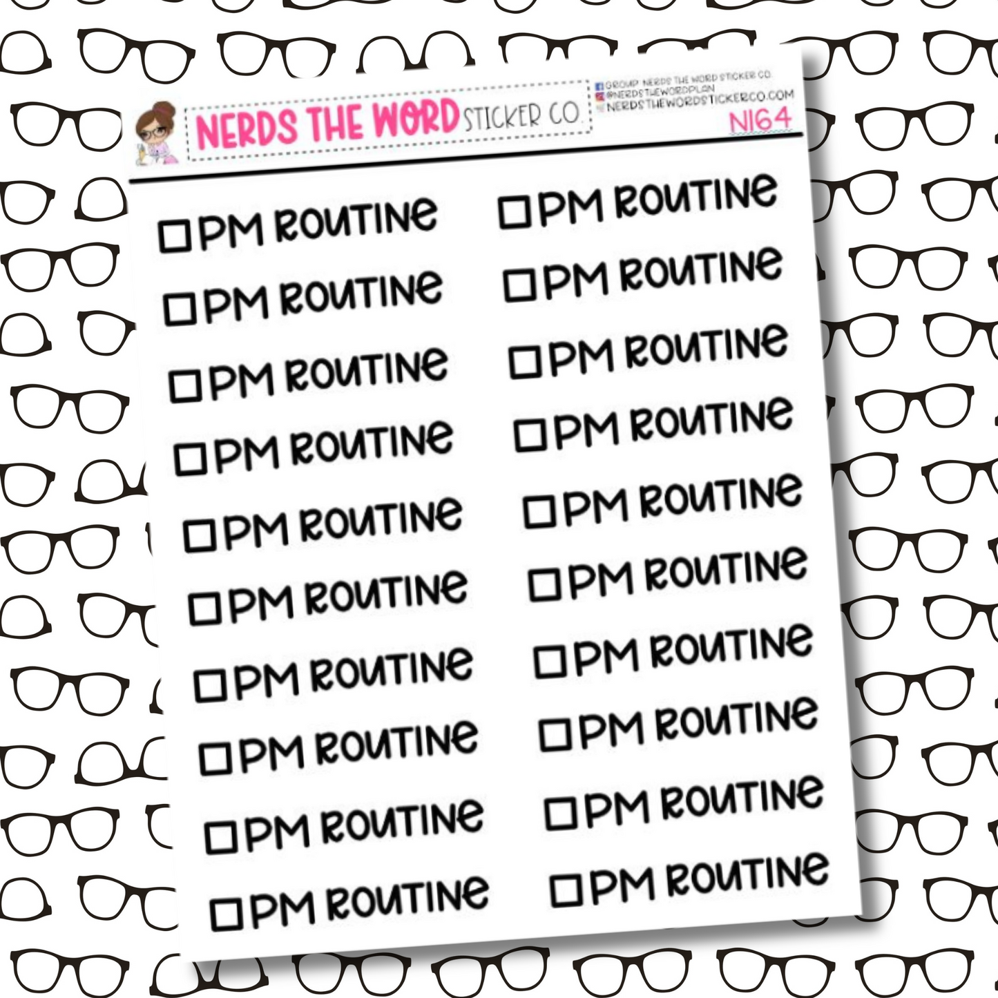 PM Routine Sticker Sheet