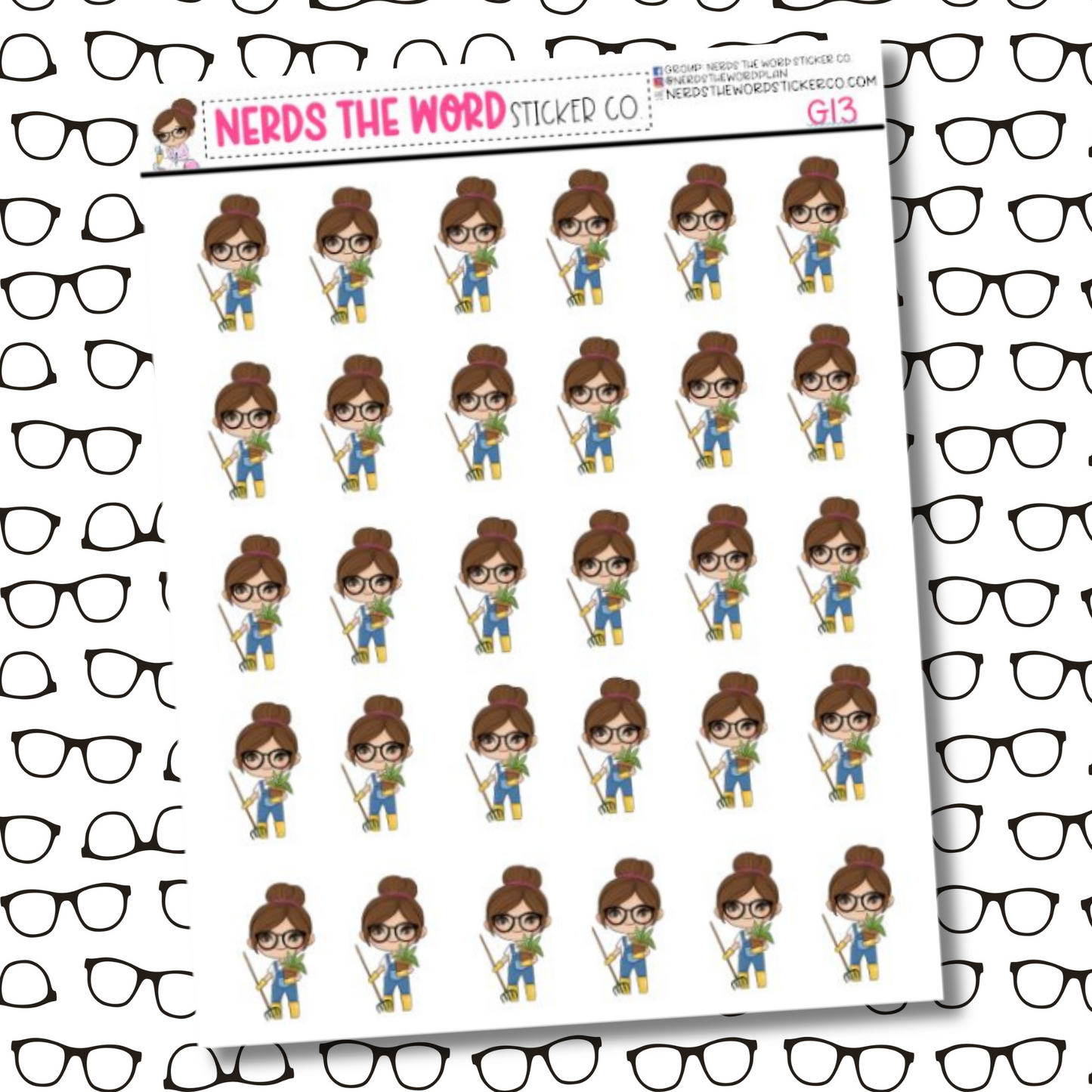 Nora Garden Character Sticker Sheet