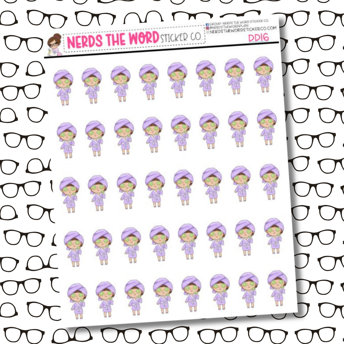 Spa Day Dee Character Sticker Sheet