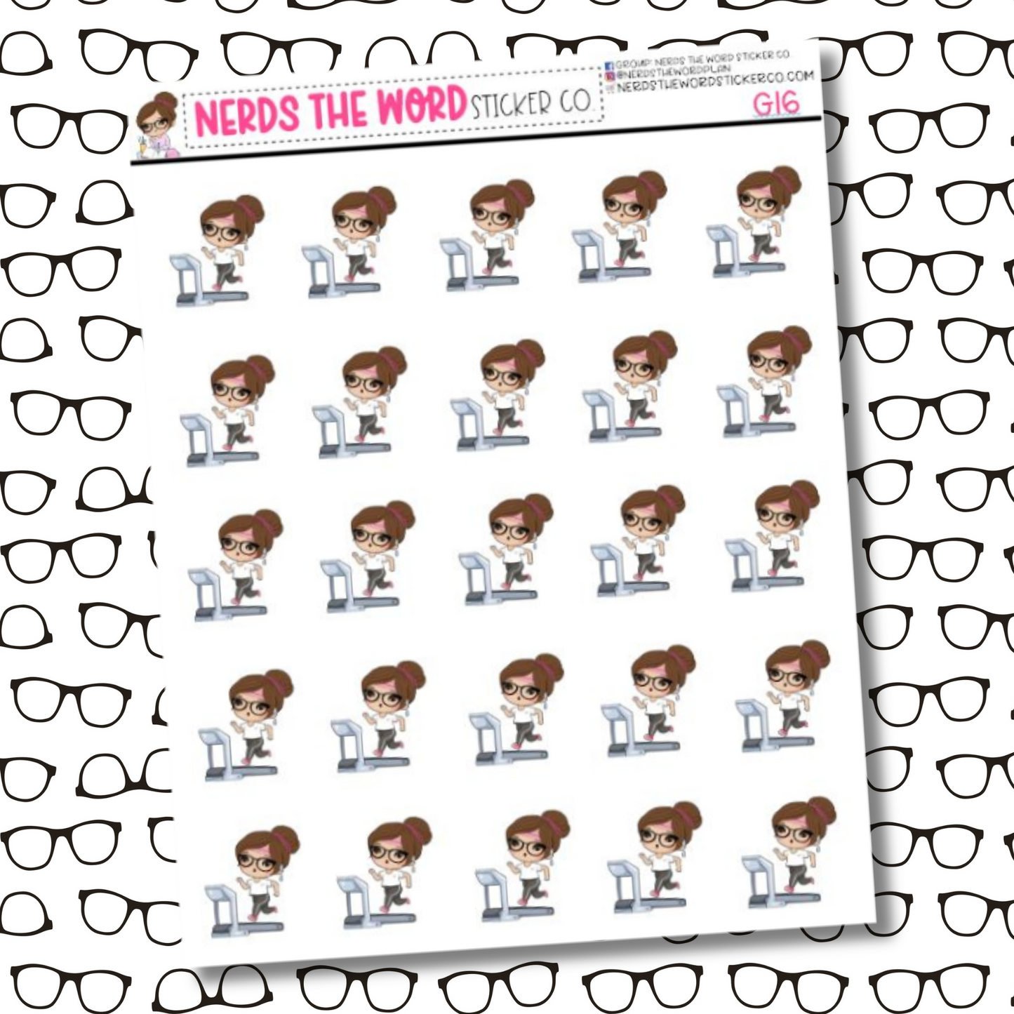 Nora Running Character Sticker Sheet