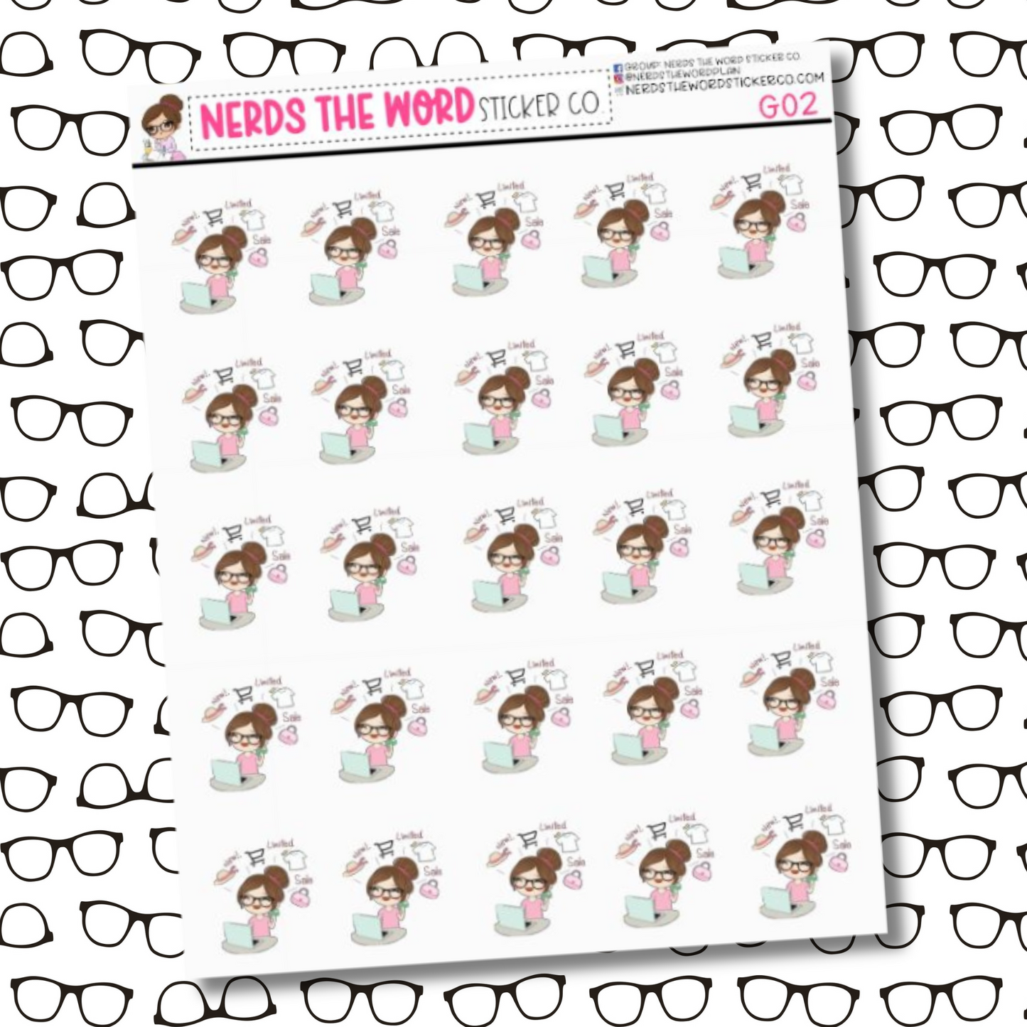 Nora Online Shopping Character Sticker Sheet