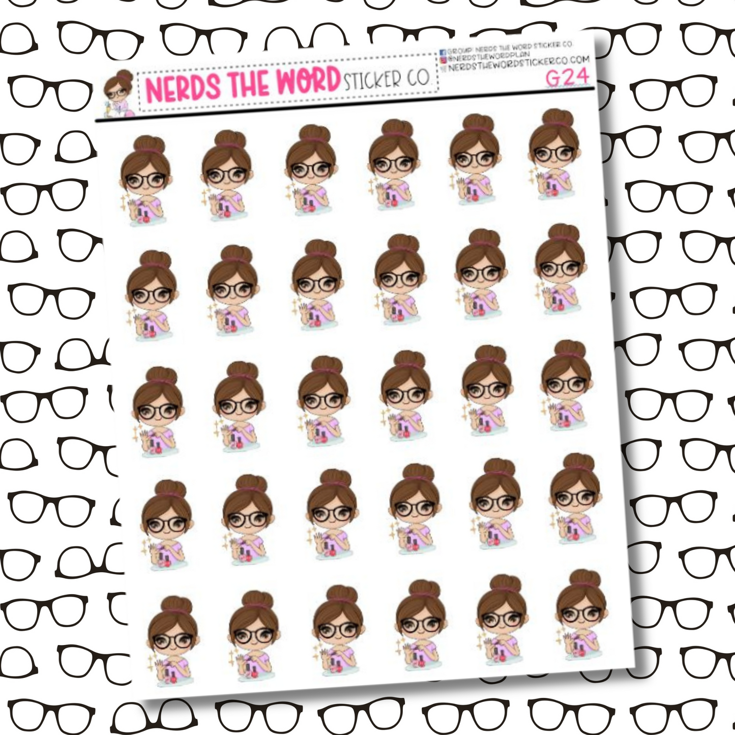 Nora Manicure (Nails) Character Sticker Sheet