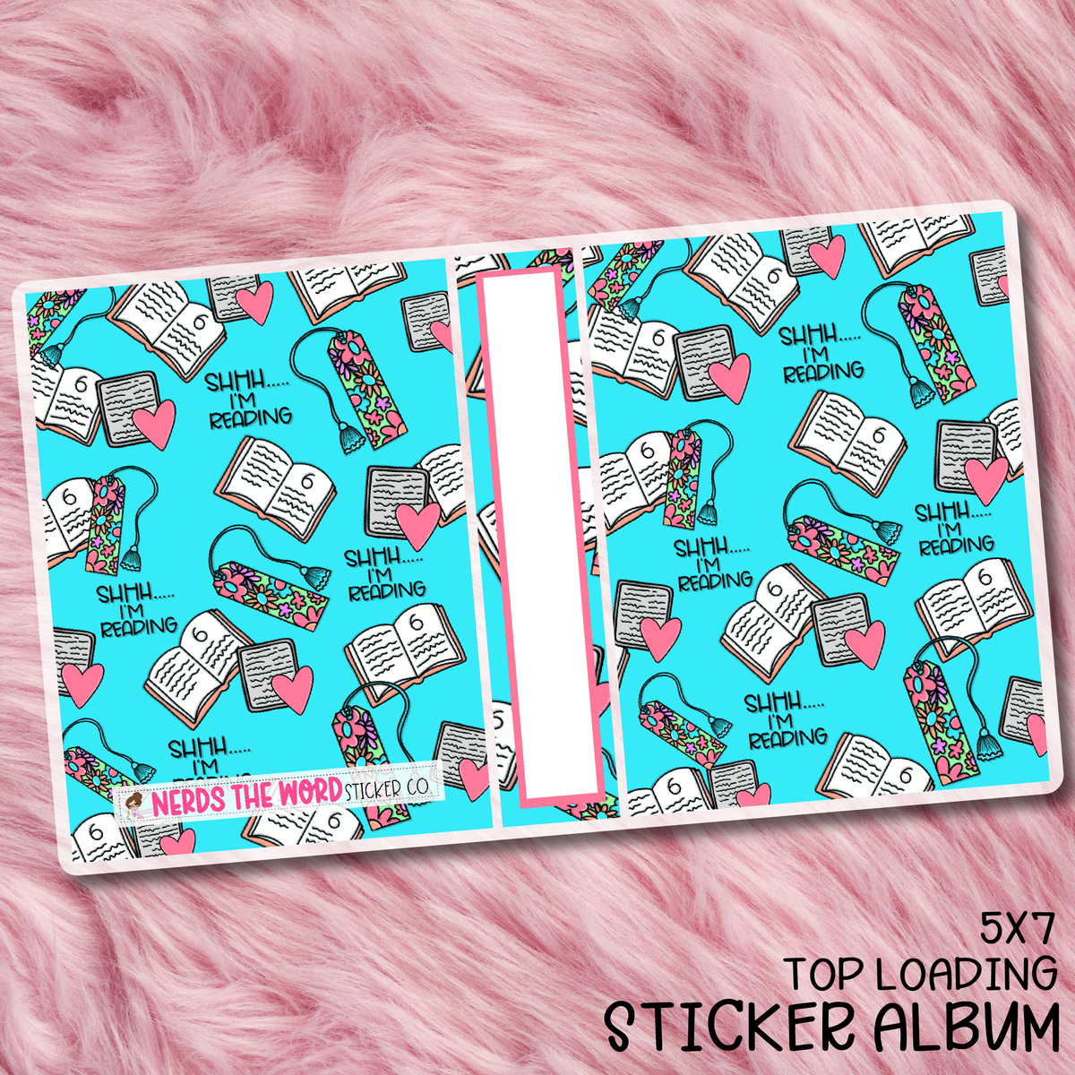 Shhh... I'm Reading Top Loading Sticker Storage Album