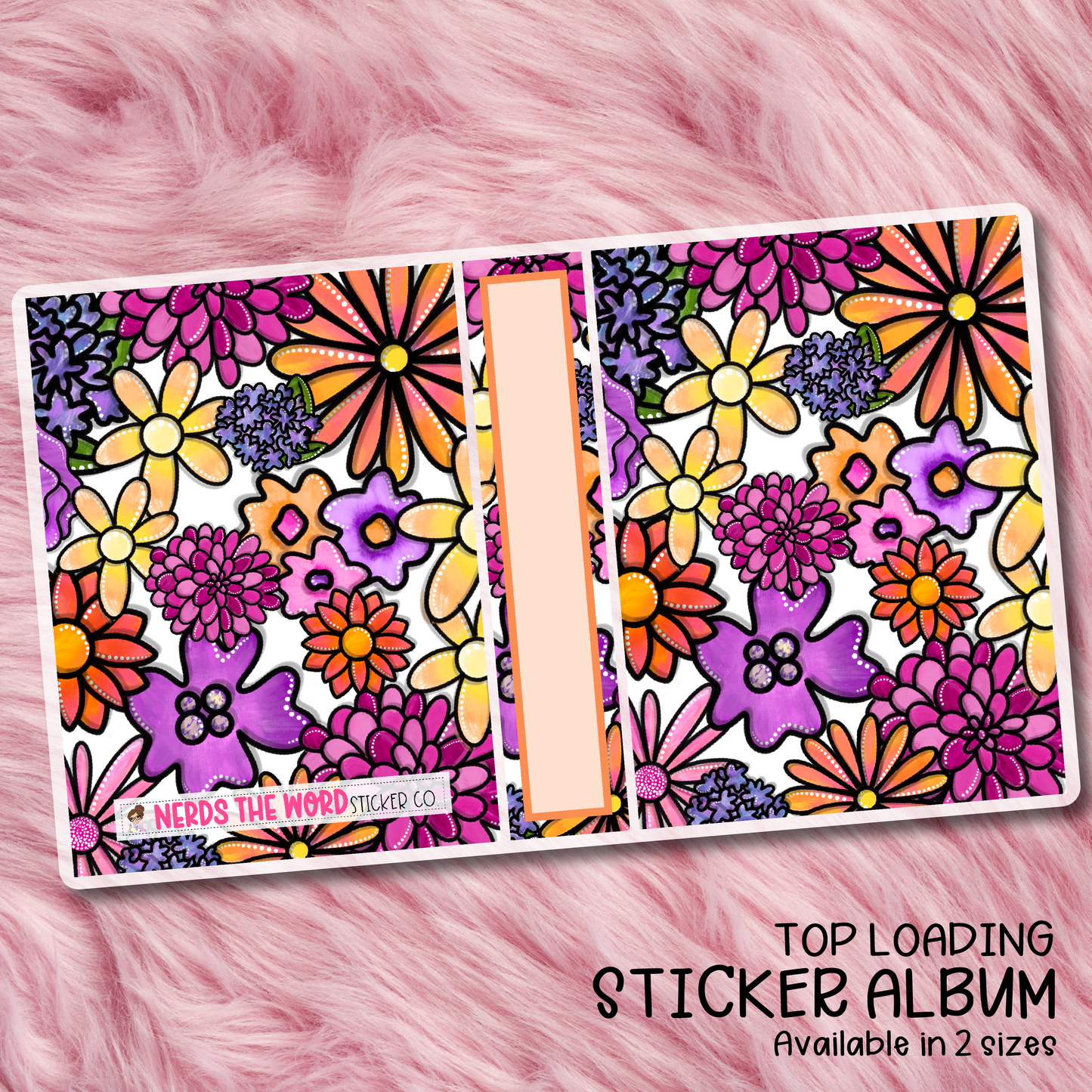 Flower Garden Top Loading Sticker Storage Album