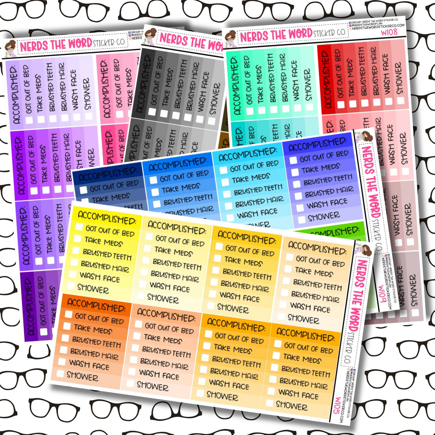 Accomplished Checklist Sticker Sheet - you choose!