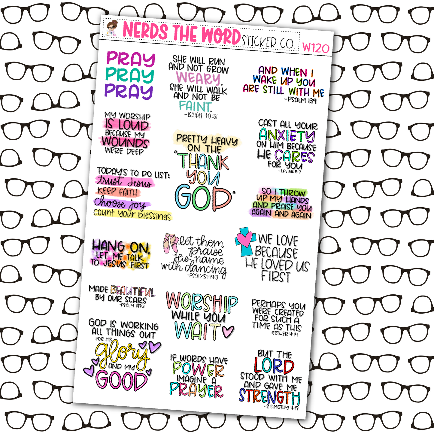 Mixed Faith Quotes V1 Sticker Sheet