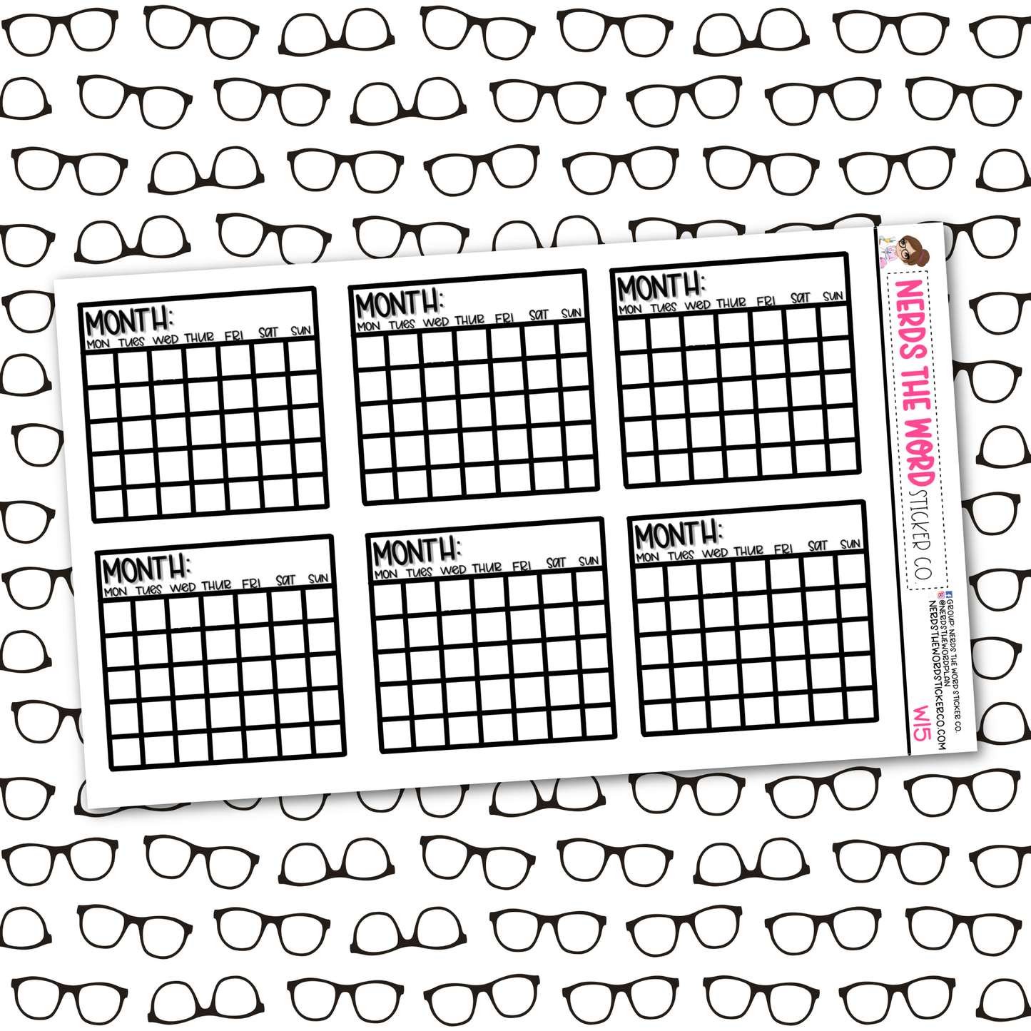 Mini Month Sticker Sheet