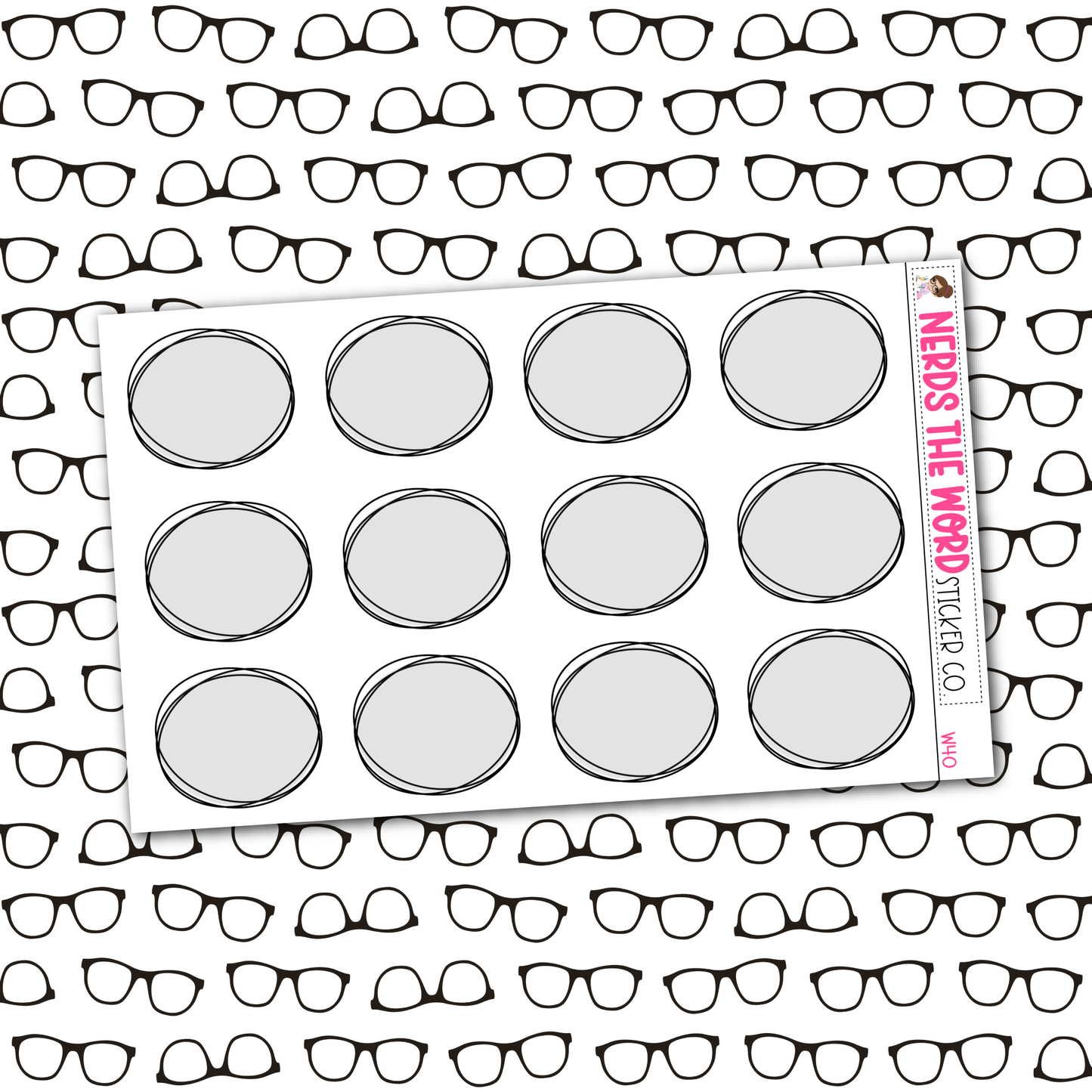 Messy Oval Functional Box Sticker Sheets - You Choose