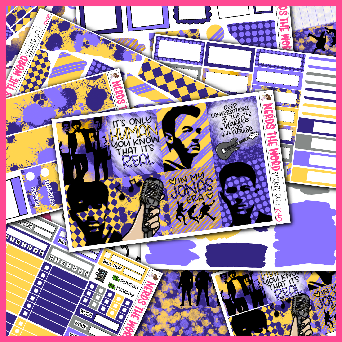 Jonas Monthly, Weekly and or Journaling Sticker Kit
