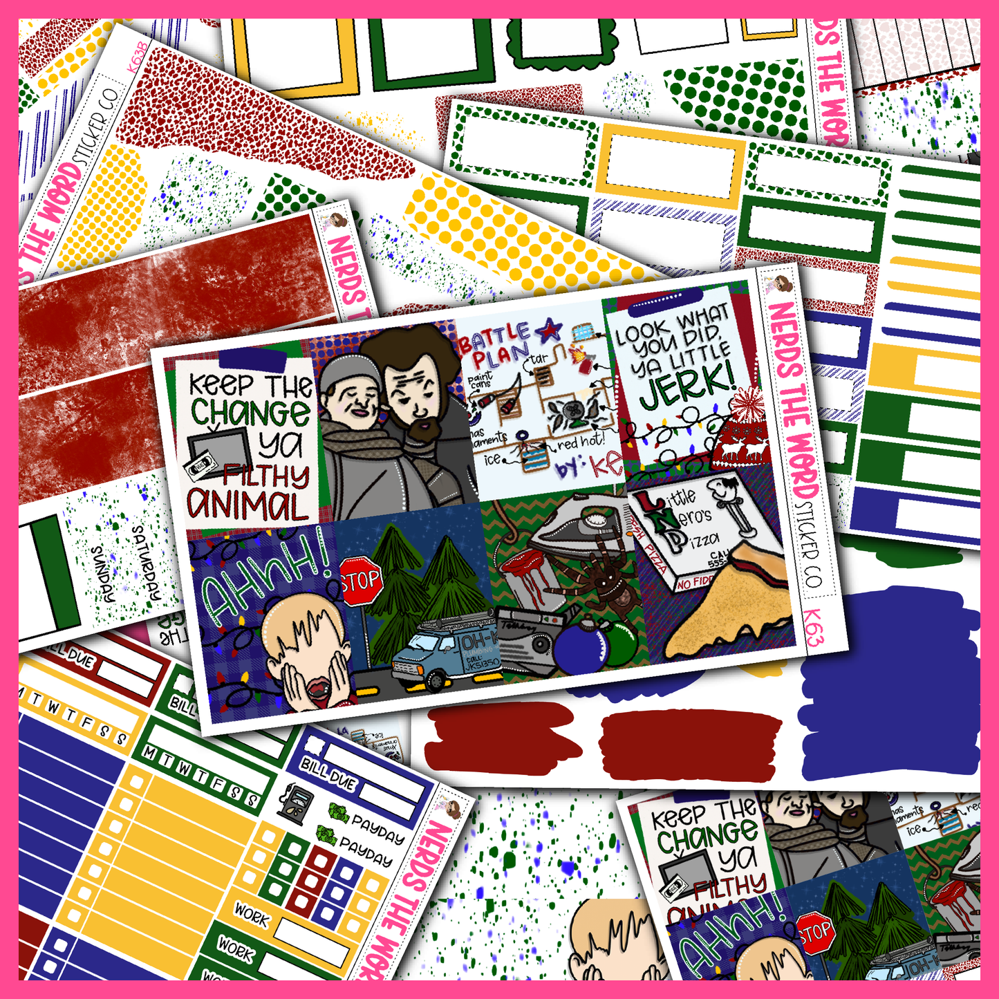 KEVIN! Monthly, Weekly and or Journaling Sticker Kit