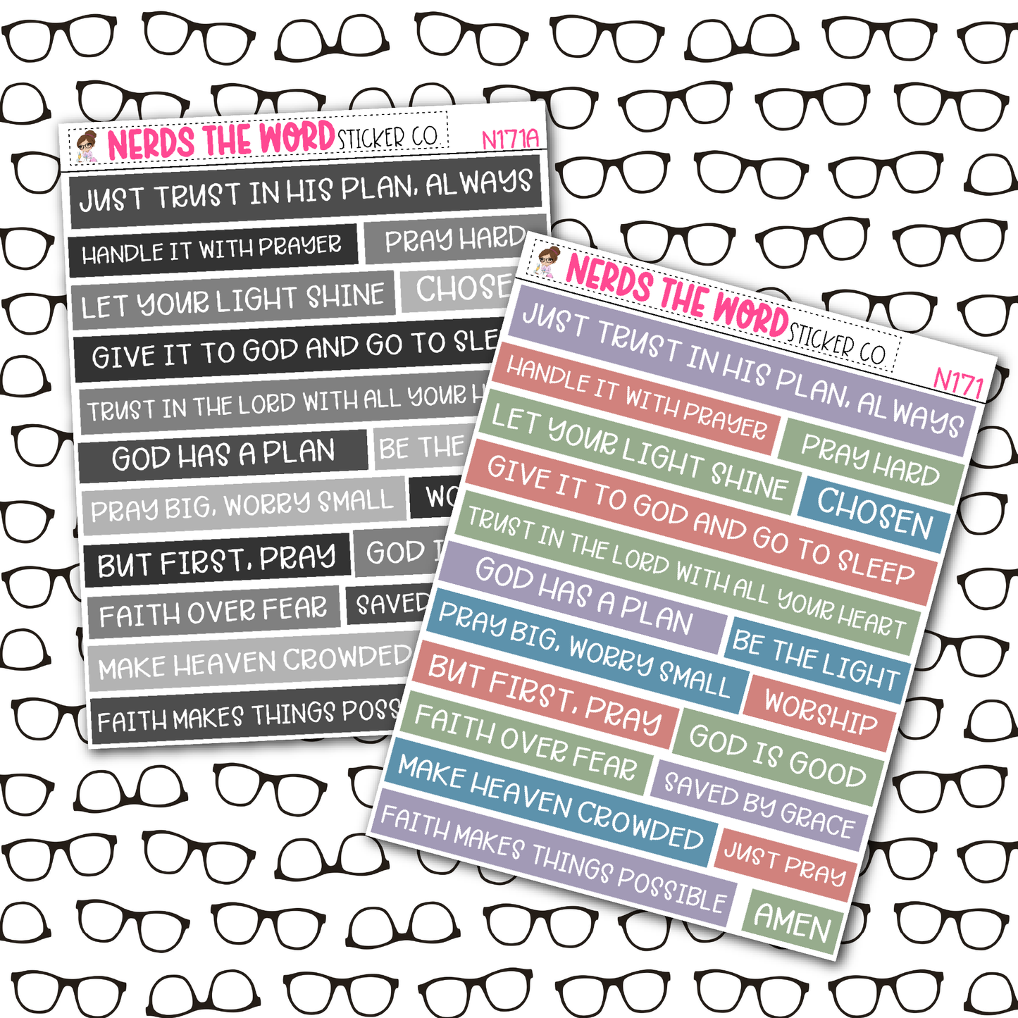 Jesus Quote Bar Sticker Sheet