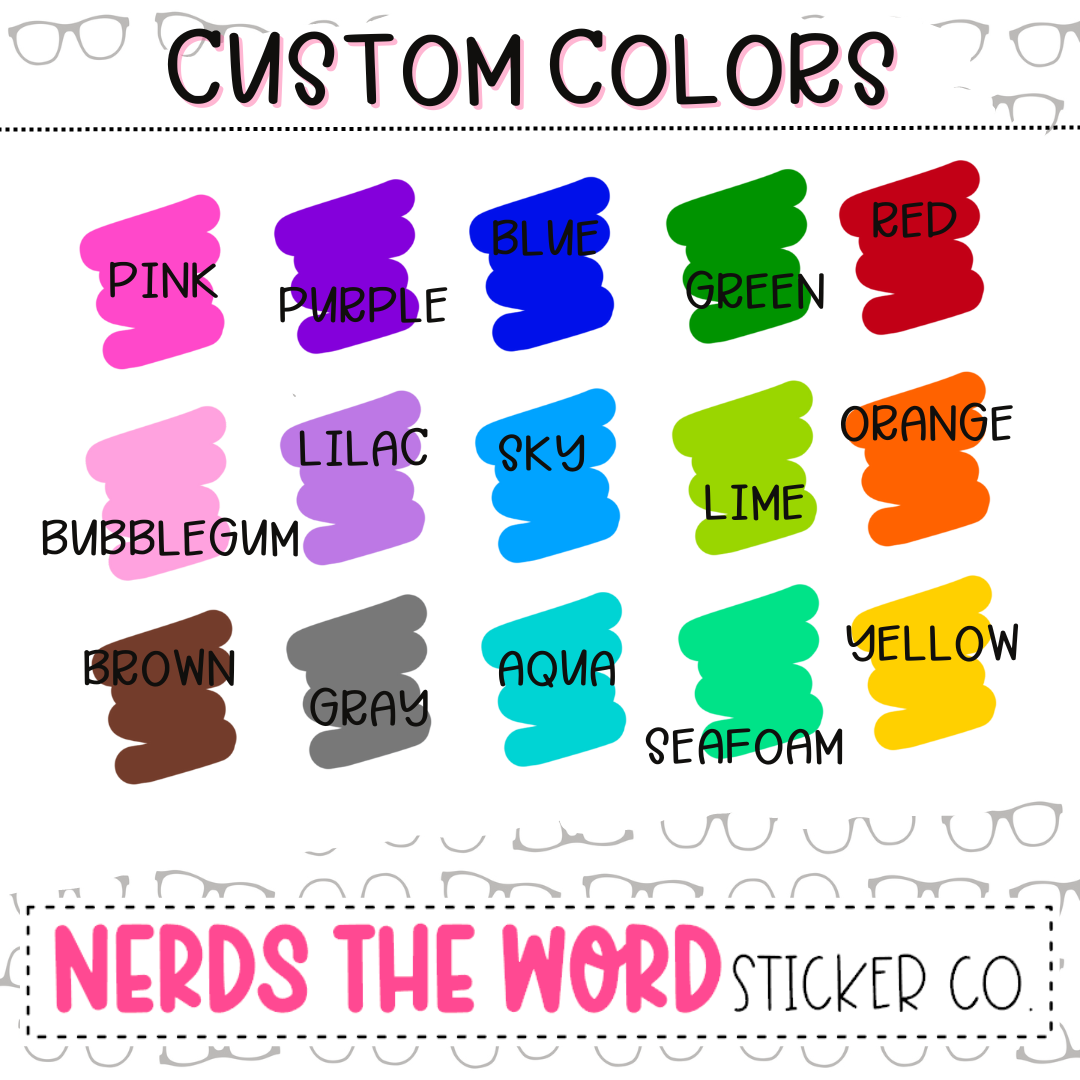 Custom Hand Lettered Headers - Your Choice of Color!