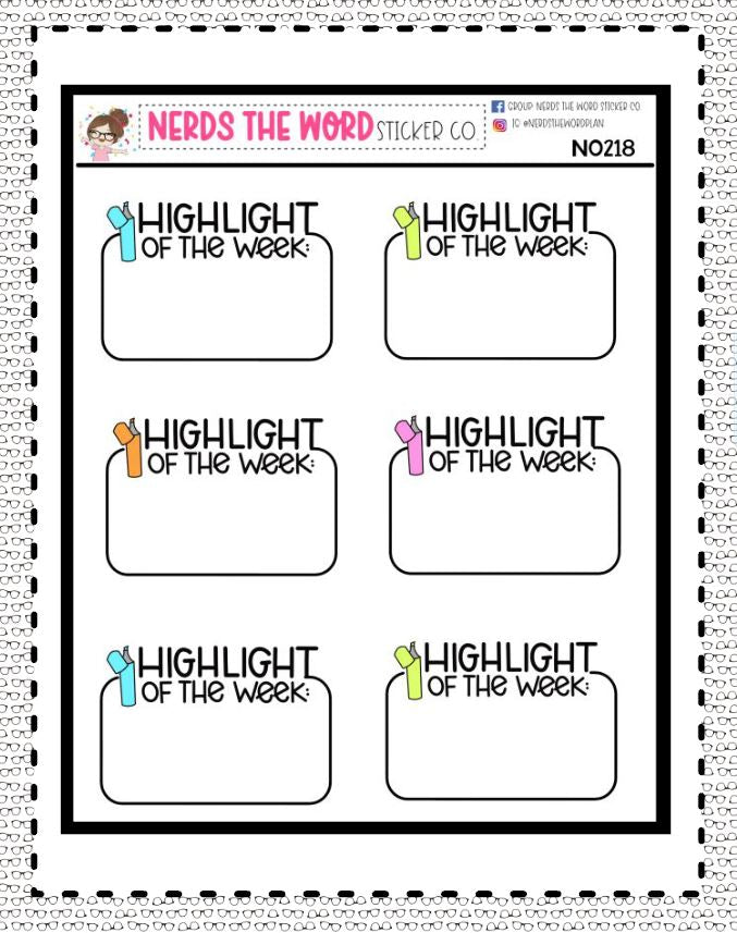 N0218 - Highlight of the Week