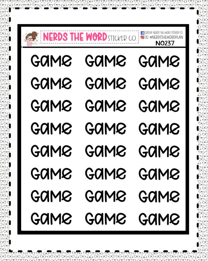 N0237 - Game
