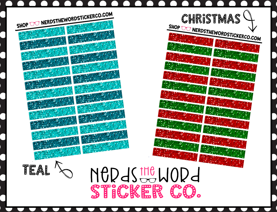 Glitter Headers - You Choose the Color
