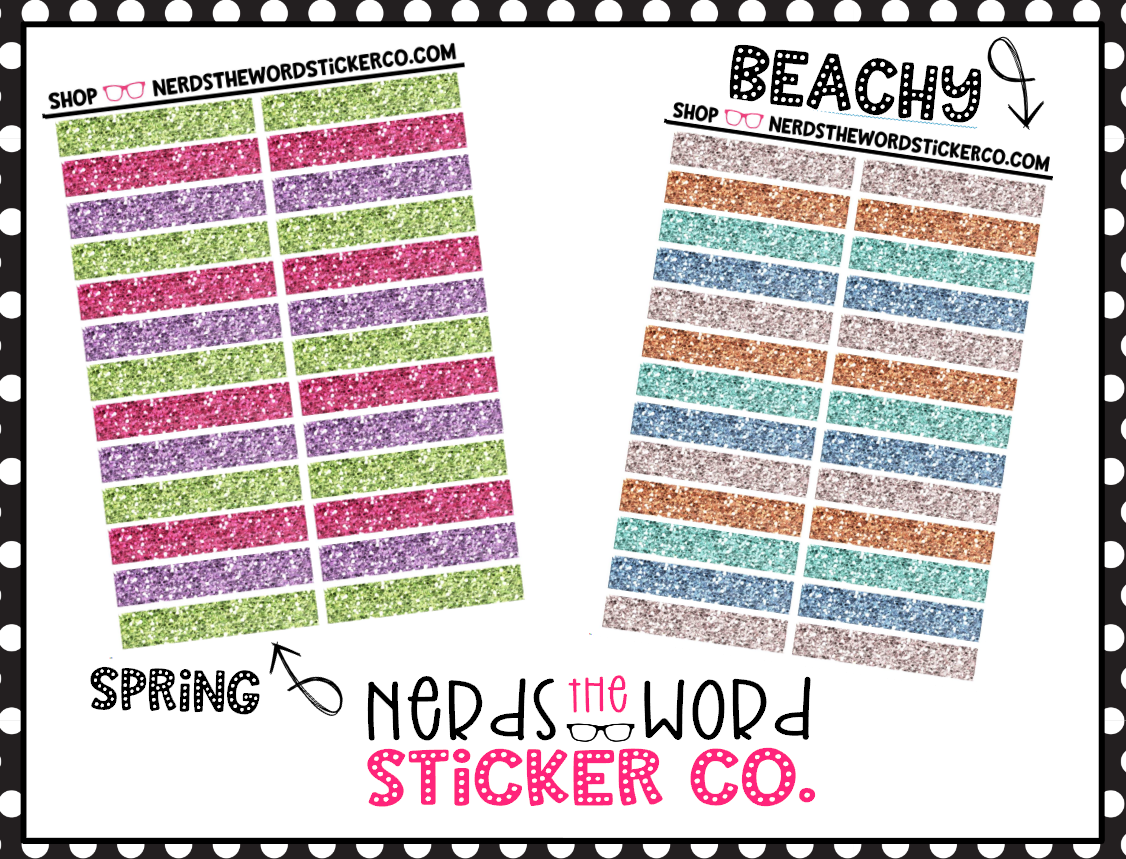 Glitter Headers - You Choose the Color