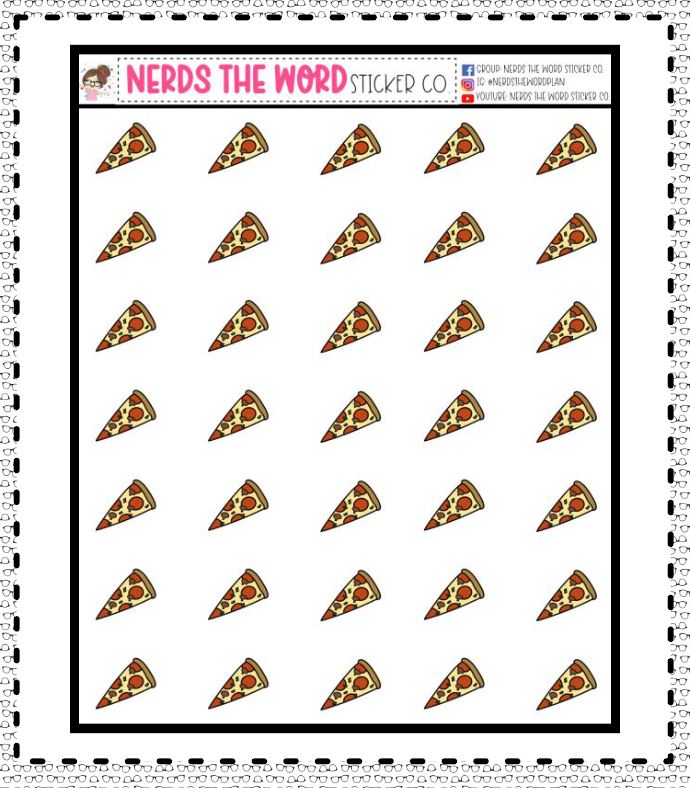 Pizza - Icon Sticker Sheet