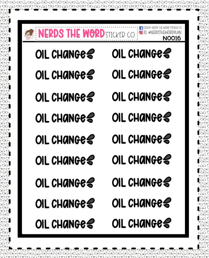 N0016 - Oil Change