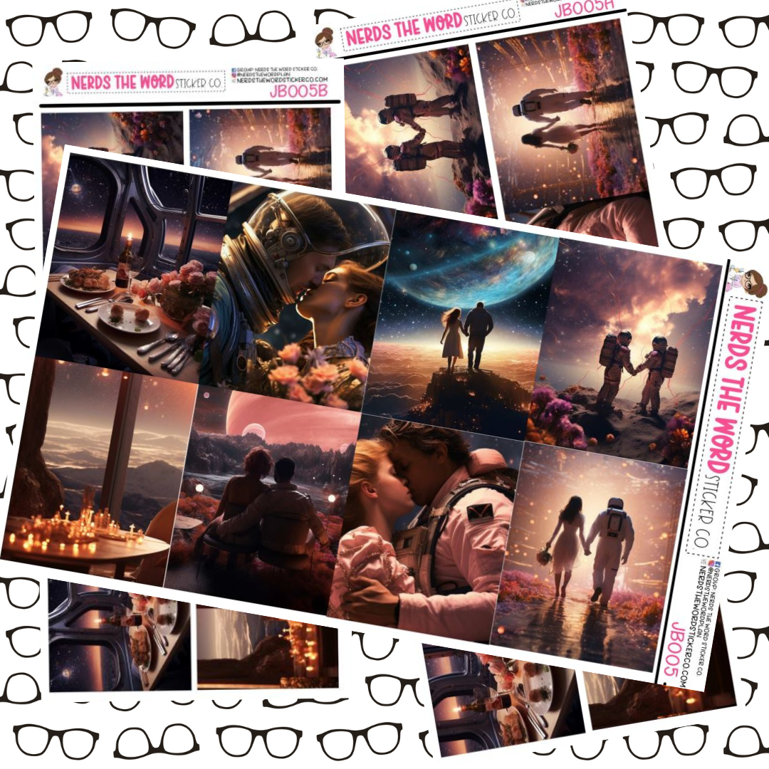 Outta this World Romance Photo Planner Stickers Just Boxes