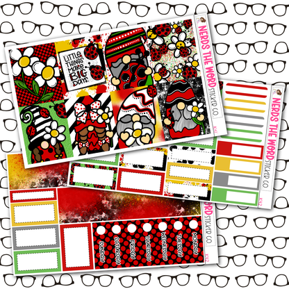 Ladybug Gnomes Weekly Planner Kit