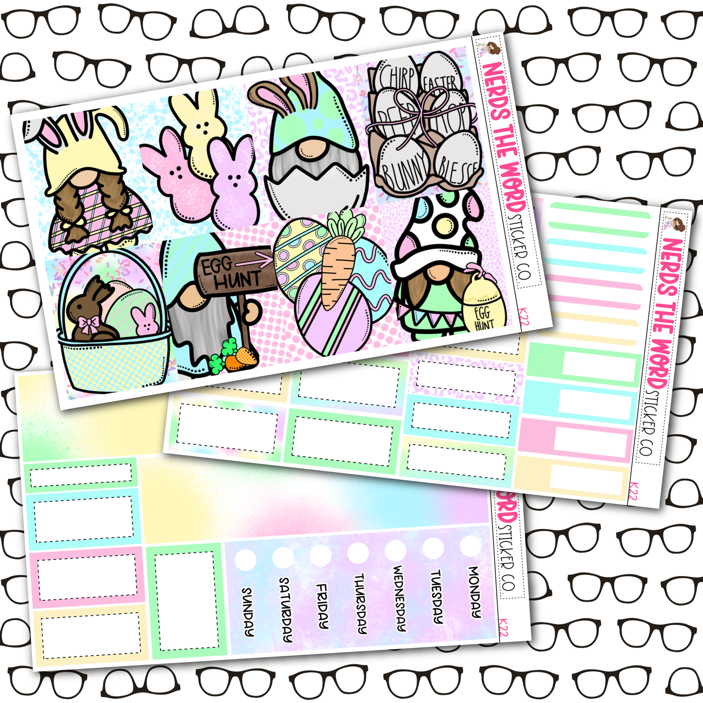 Easter Vibes Weekly Planner Sticker Kit