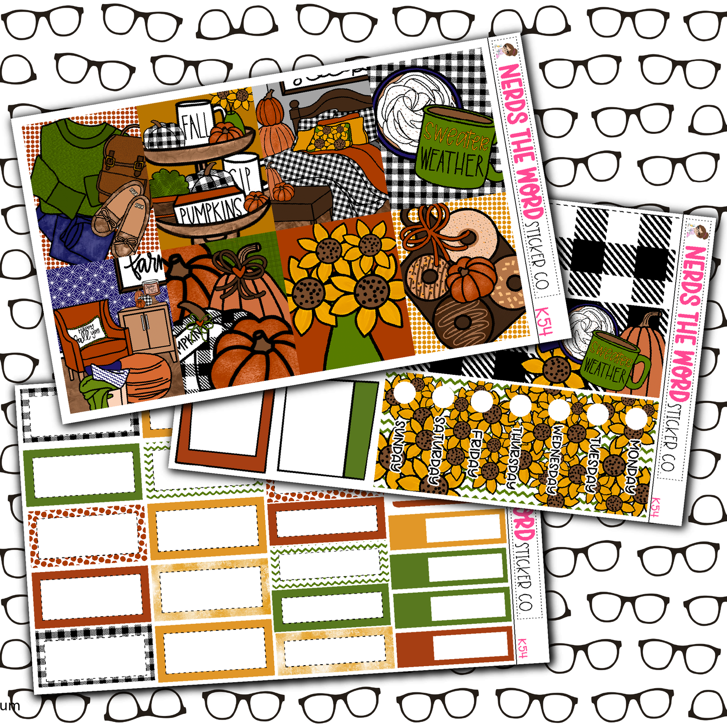 Sweater Weather Monthly, Weekly and or Journaling Sticker Kit