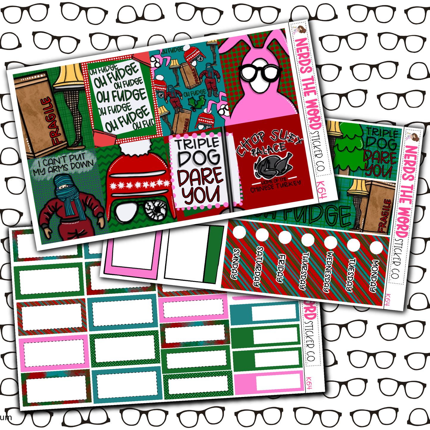 Christmas Story Monthly, Weekly and or Journaling Sticker Kit