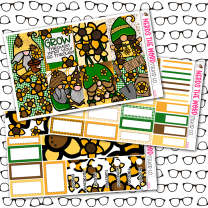 Sunflower Gnomes Weekly Planner Kit