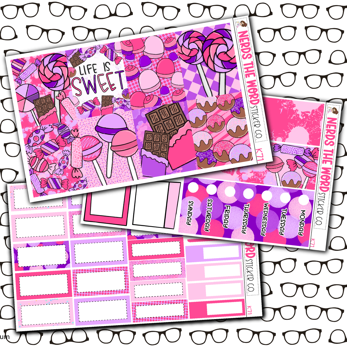 Life is Sweet Monthly, Weekly and or Journaling Sticker Kit