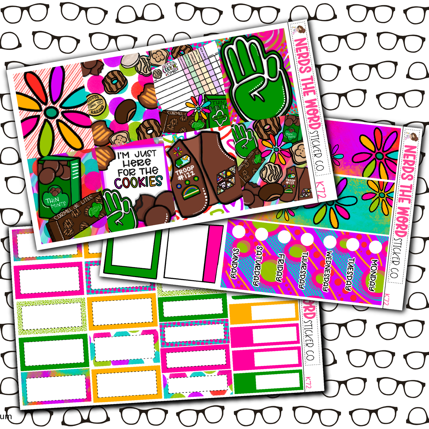 Cookie Time Monthly, Weekly and or Journaling Sticker Kit
