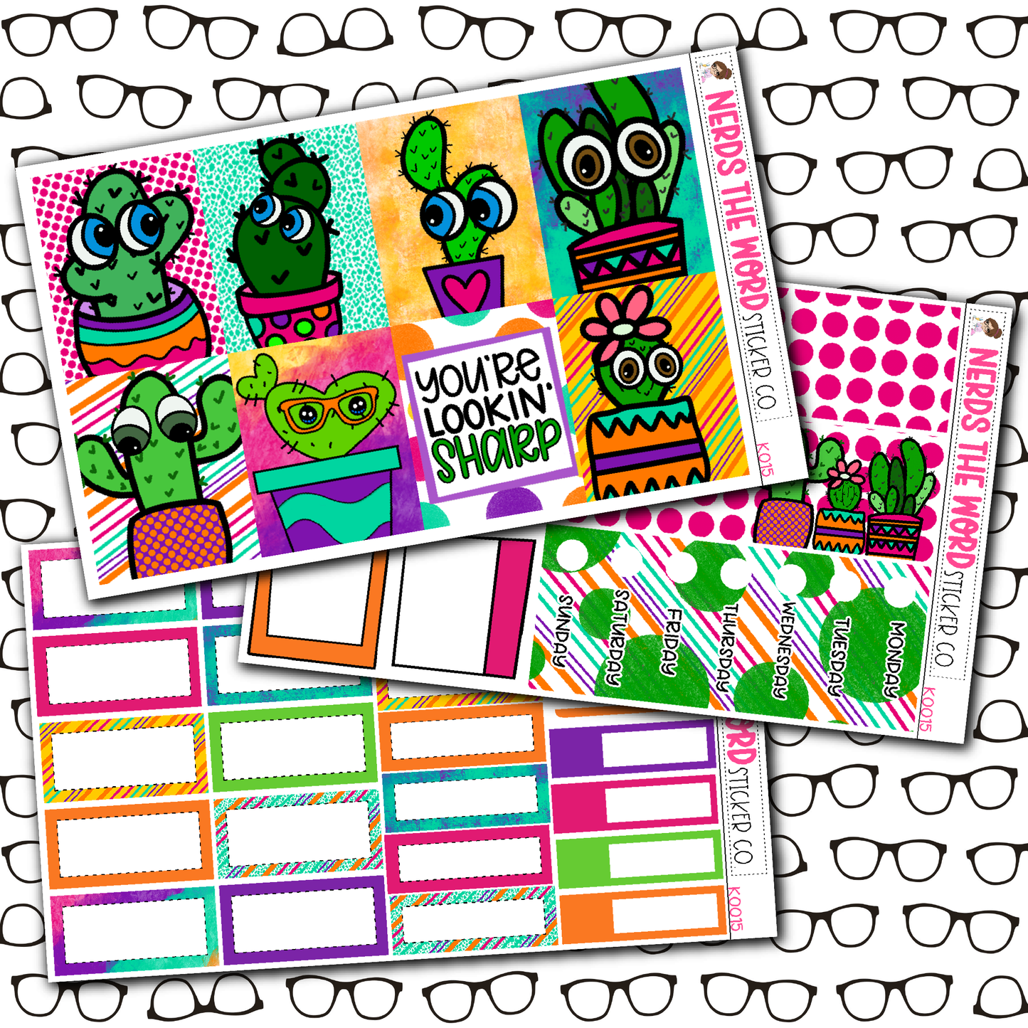 Lookin' Sharp Monthly, Weekly and or Journaling Sticker Kit