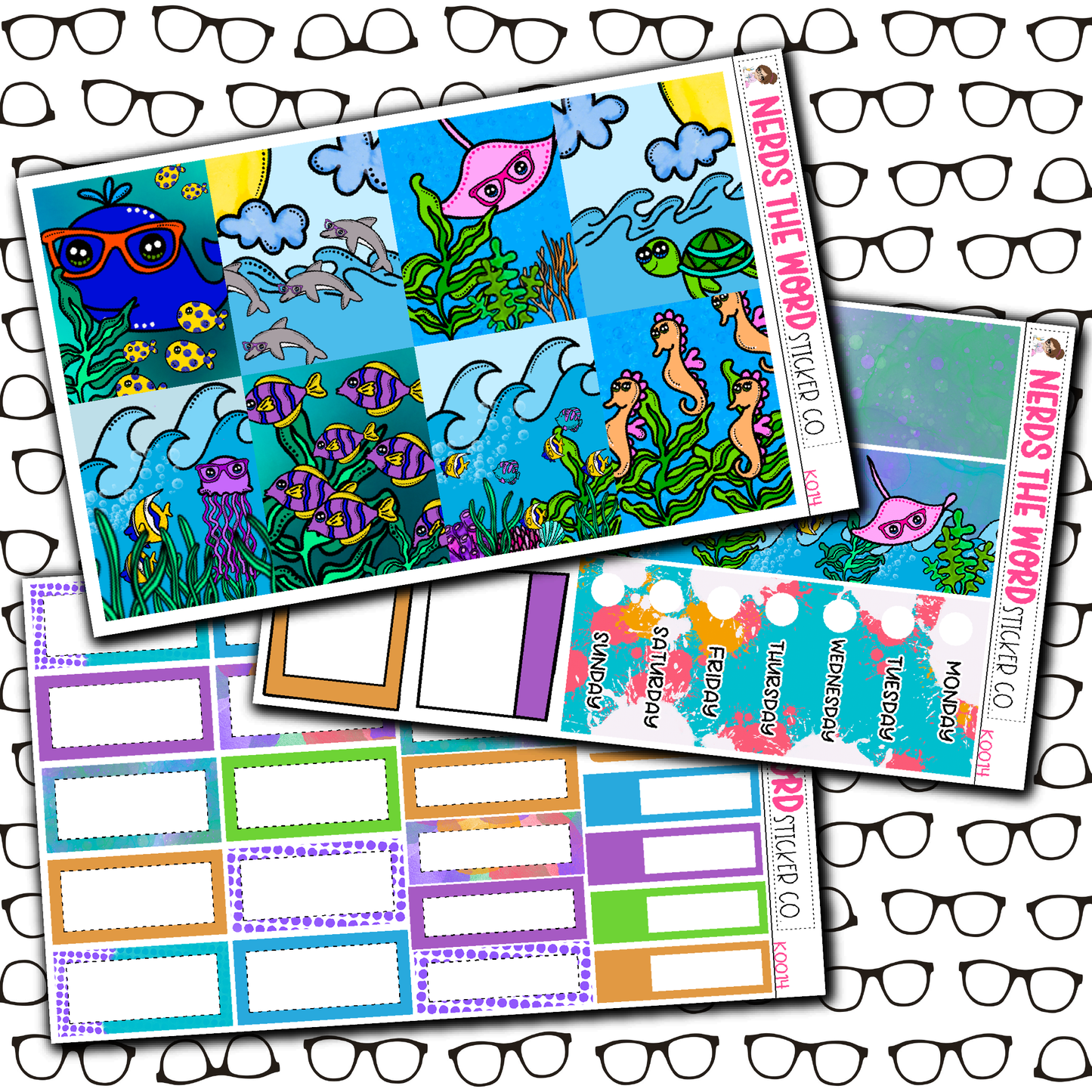 Under the Sea Monthly, Weekly and or Journaling Sticker Kit