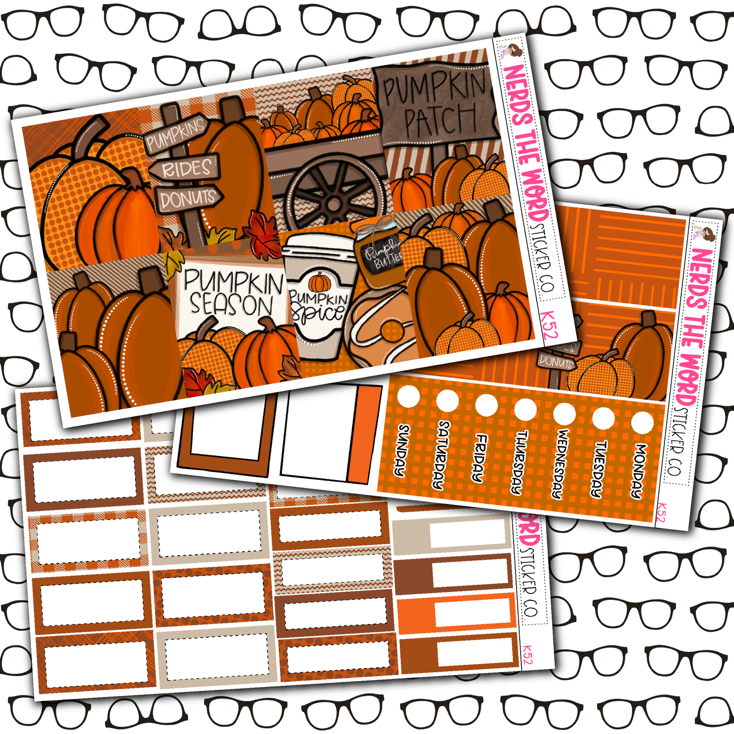 Pumpkin Patch Monthly, Weekly and or Journaling Sticker Kit