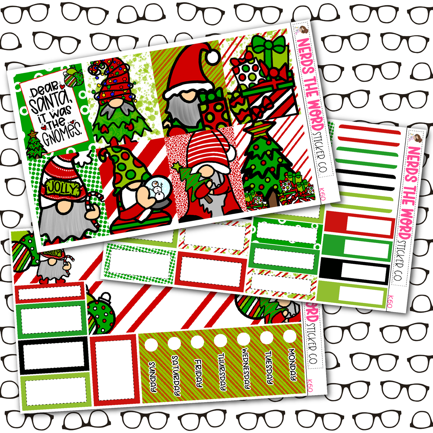 Ho Ho Gnome Weekly Planner Kit