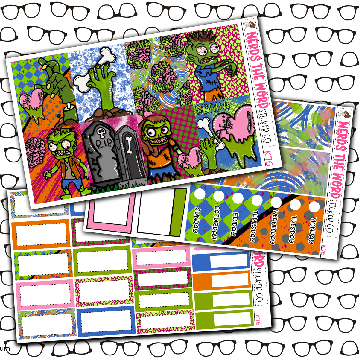 Brains Monthly, Weekly and or Journaling Sticker Kit