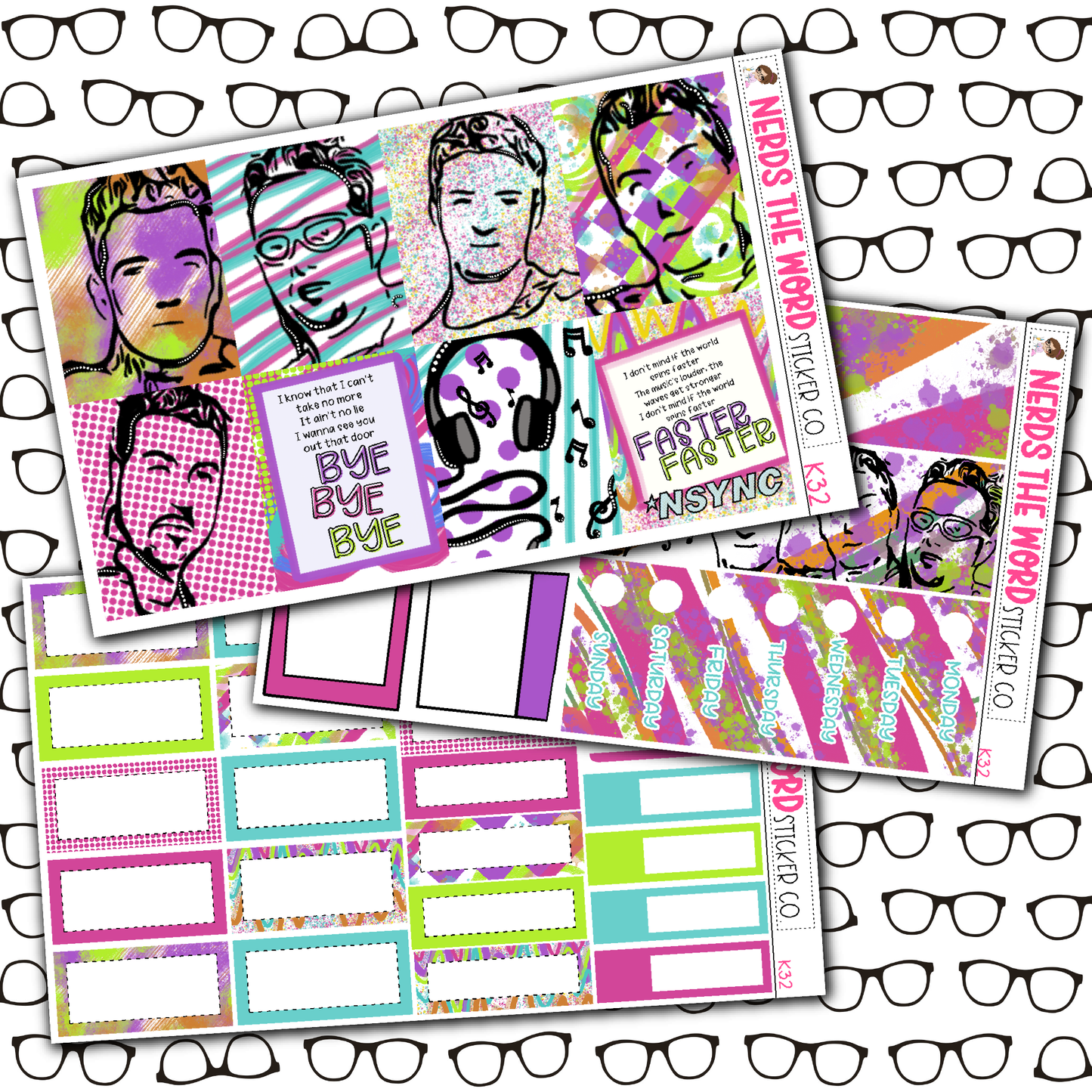 NSYNC Monthly, Weekly and or Journaling Sticker Kit