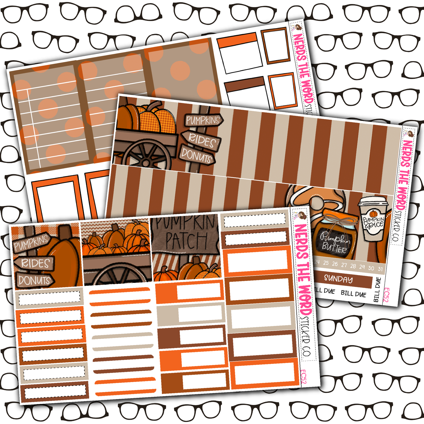 Pumpkin Patch Monthly, Weekly and or Journaling Sticker Kit