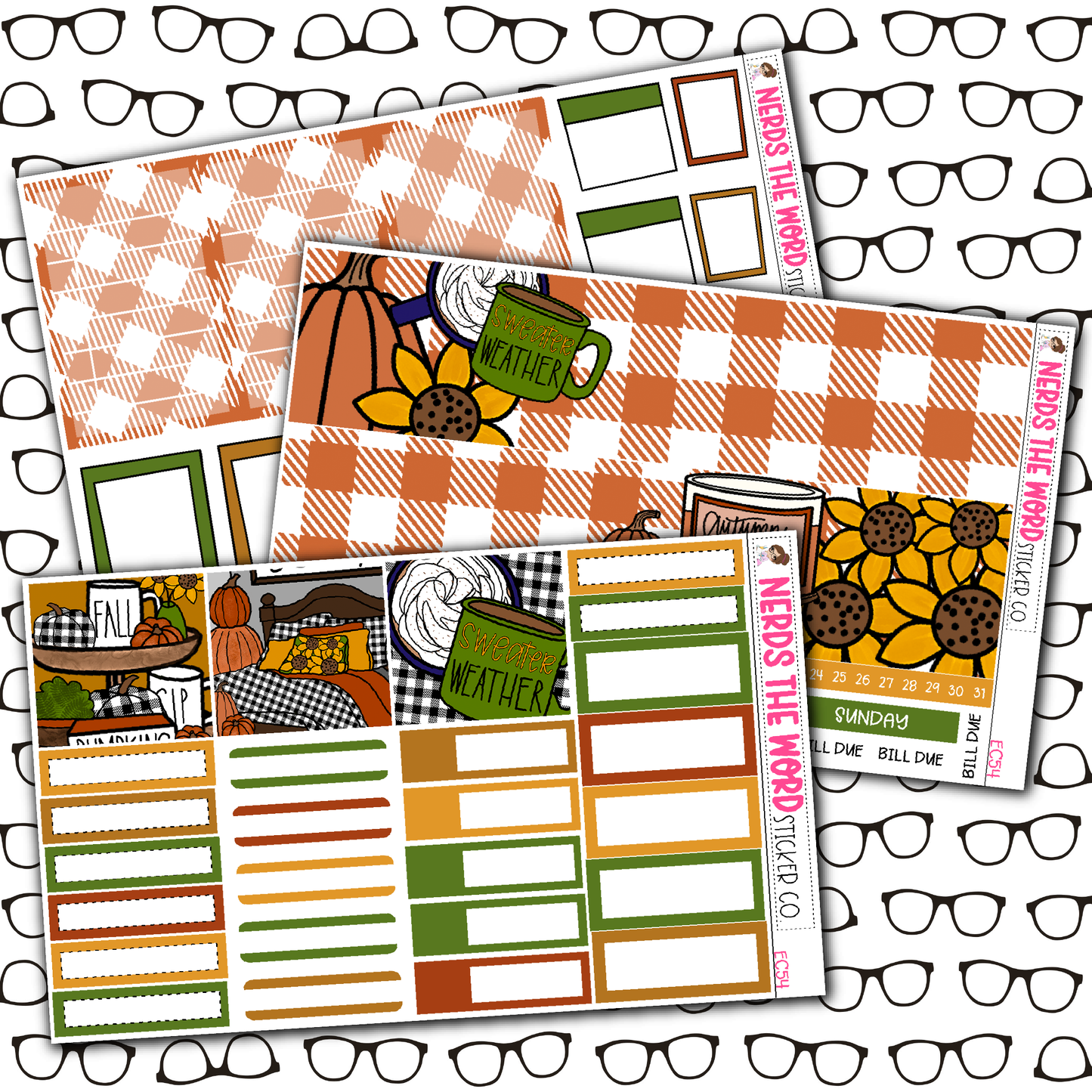 Sweater Weather Monthly, Weekly and or Journaling Sticker Kit