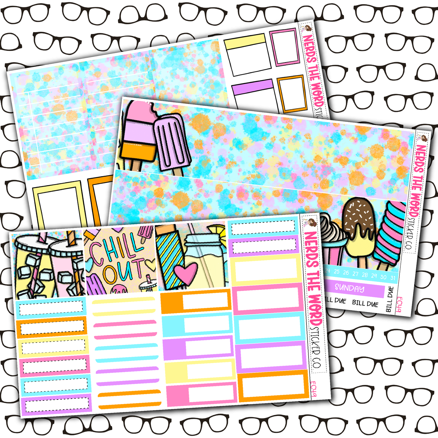Chill Out Monthly, Weekly and or Journaling Sticker Kit