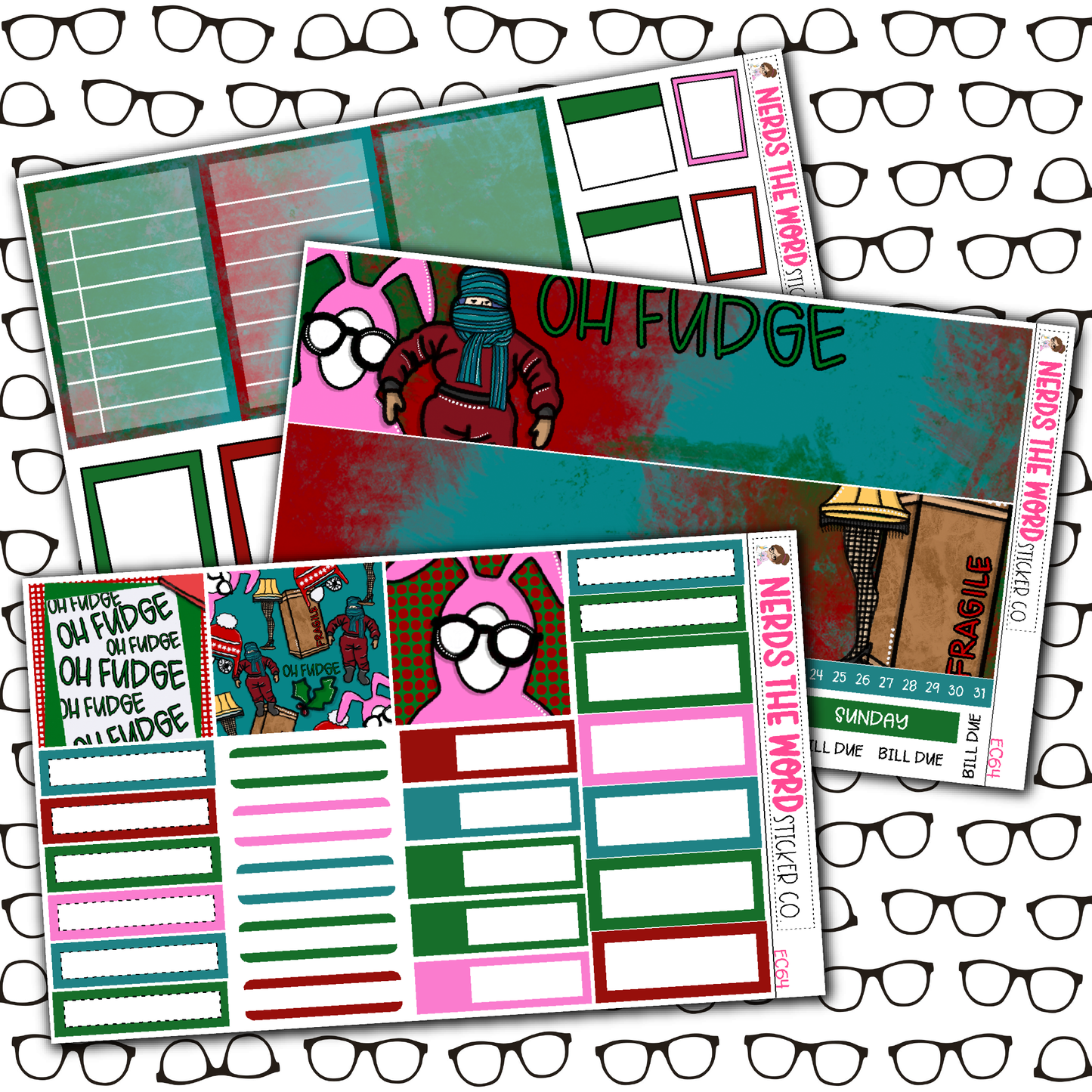 Christmas Story Monthly, Weekly and or Journaling Sticker Kit