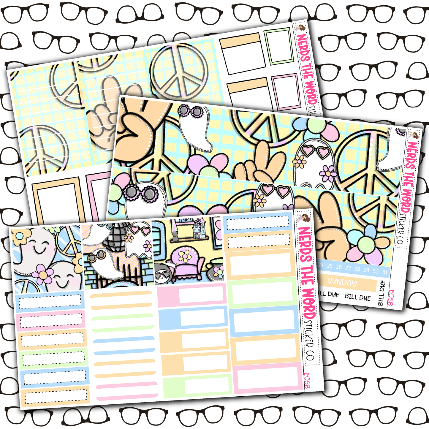 Groovy Halloween Monthly, Weekly and or Journaling Sticker Kit